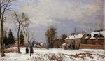 Писсарро Дорога из Версаля в Сент Жермен в Лувесьенн снежный эффект 1872г