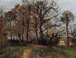 Писсарро Деревья на холме Осенний пейзаж 1872г