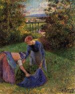 Камиль Писсарро Женщины сабирают траву 1883г