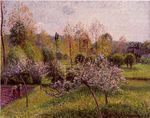 Писсарро Цветущие яблони в Эраньи 1895г