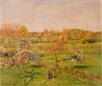 Писсарро Цветущая яблоня утром в Эраньи 1898г